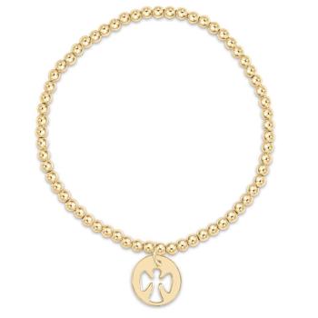 enewton 3mm gold bracelet - guardian angel charm