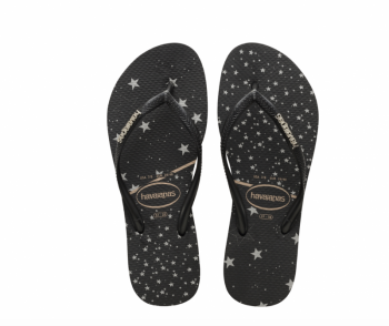 Havaianas Women's Slim Flip-Flops Metallic Stars