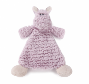 Demdaco Cozies Rattle Blankie - Harlow Hippo
