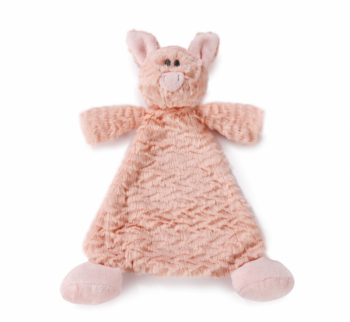 Demdaco Cozies Rattle Blankie - Pudder Pig