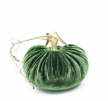 Velvet Plush Pumpkin - Emerald Green