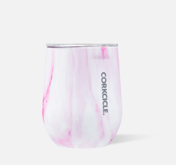 Corkcicle Stemless - Pink Marble
