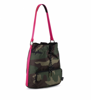 ANDI Bucket Crossbody - Pop Pink Camo