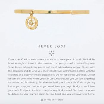 Bryan Anthonys Charm Cuff - Never Lost (Gold)