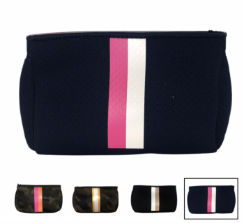 Ahdorned Neoprene Pouch - Navy/Pink