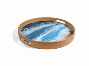 Bamboo and Resin Serving Tray