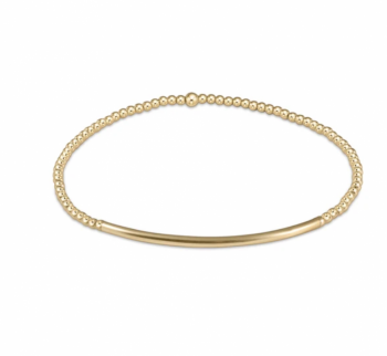 enewton Gold Beaded Bracelet - 2mm bliss bar