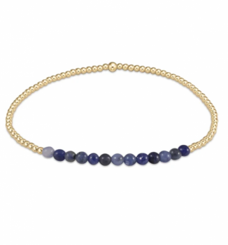enewton Gold Beaded Bracelet - 2mm Sodalite
