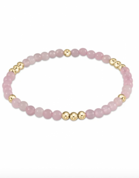 enewton Gold Beaded Gemstone Bracelet - Rose Quartz