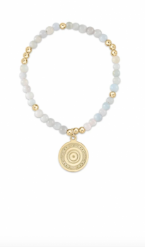enewton Worthy Gold Beaded Bracelet with Charm - Aquamarine