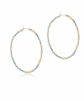 enewton Hope Unwritten Hoop Earrings - Dusty Blue