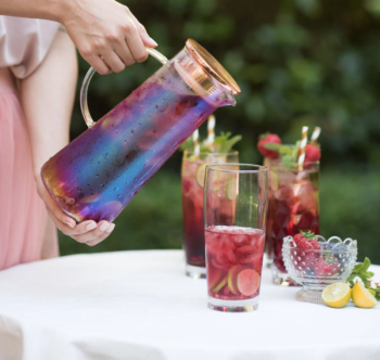 Iridescent Glass Iced Tea Carafe