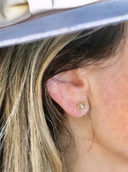 JaxKelly Earrings - Evil Eye Huggies