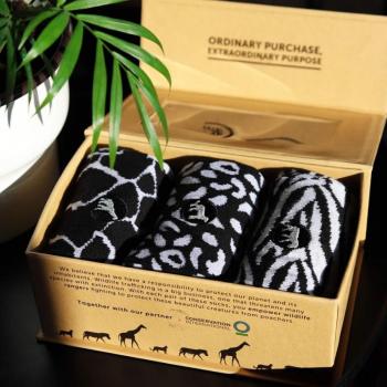 Socks That Protect Wild Animals (Gift Box - Set of 3 Pairs)