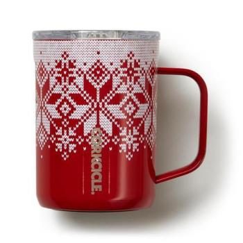 Corkcicle Mug 16 oz - Fairisle Red