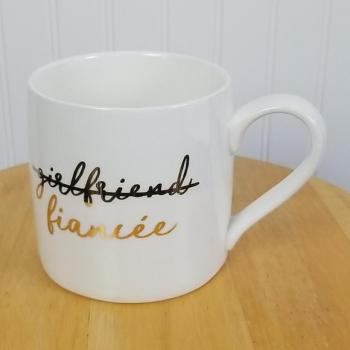 Girlfriend to Fiancee Jumbo Mug