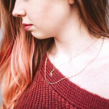 Solana Crystal Moon Necklace - Lavender Crush