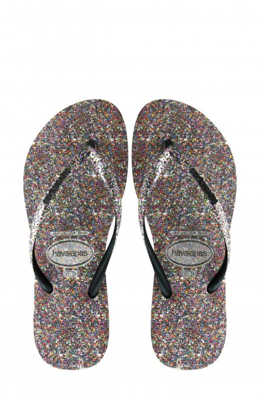 Women's Havaianas Slim Multicolor Glitter Flip Flop