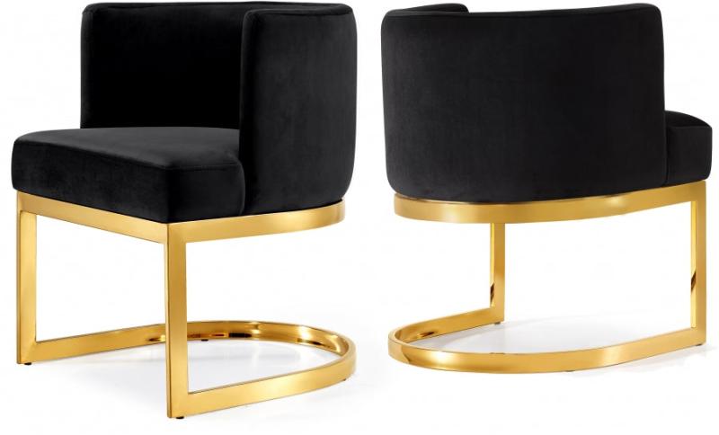 Tiarra Gold Velvet Dining Chair