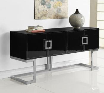 Jackie Chrome/Black Console Table