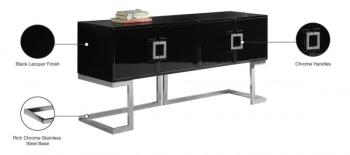 Jackie Chrome/Black Console Table