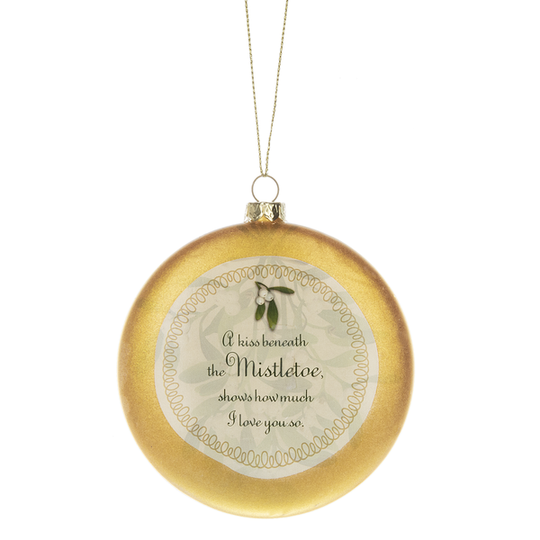 Glass Mistletoe Ornaments