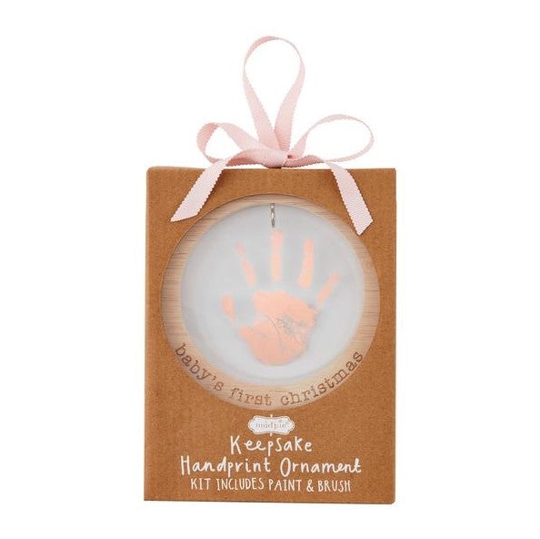 Pink Acrylic Handprint Ornament