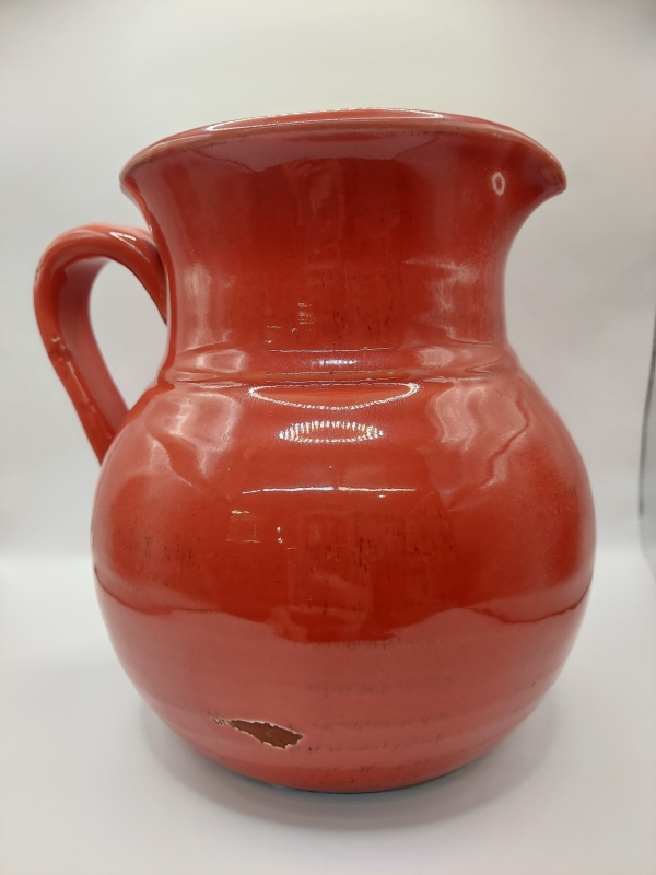 Red Distressed Pitcher