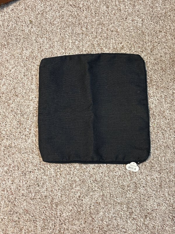 Black Burlap Pillow Cover