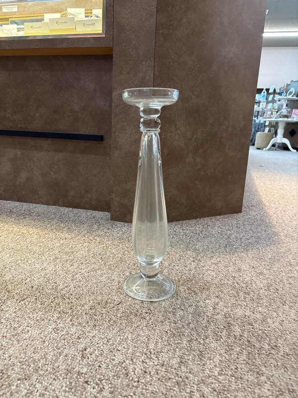 Small Clear Glass Candle Holder
