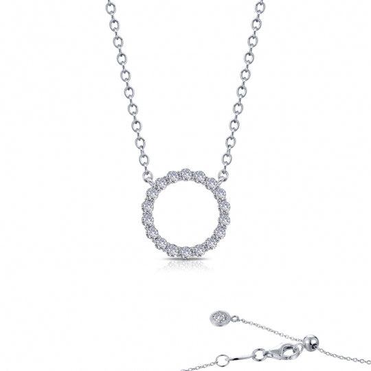 0.54 ctw Open Circle Necklace
