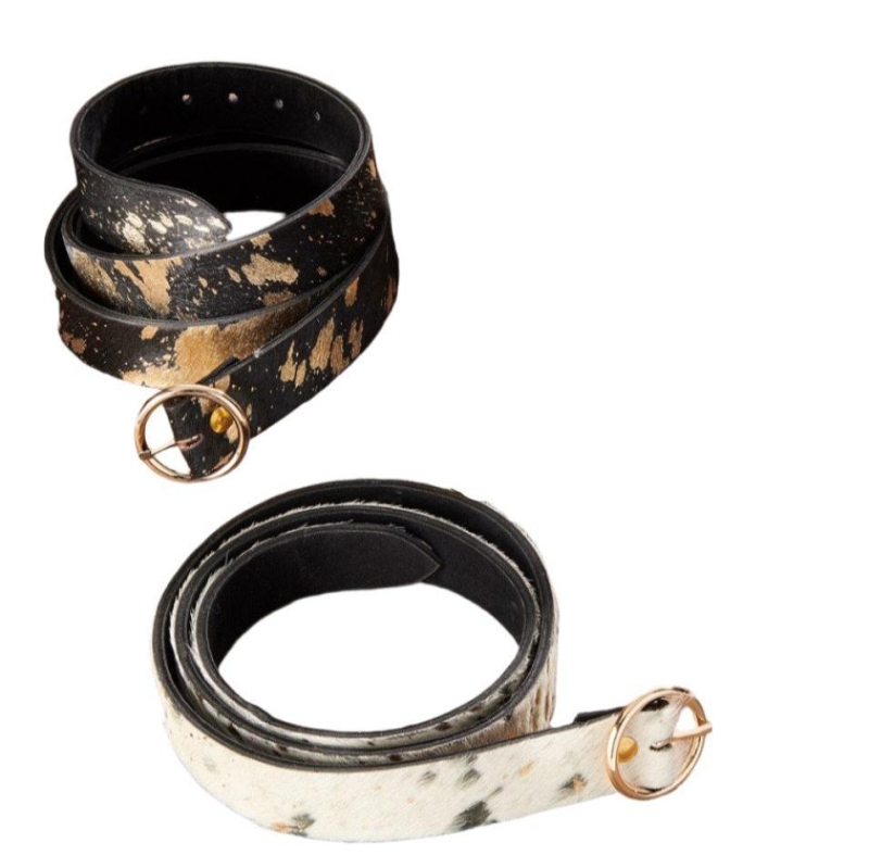 Animal Print Leather Belts
