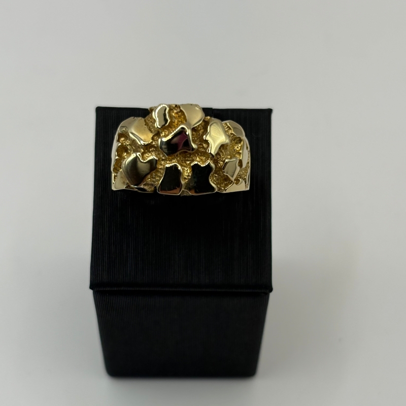 Men’s Gold Nugget Style Ring