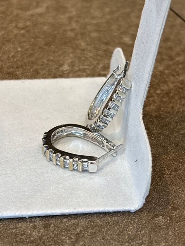 1/2 ctw Diamond Hoop Earrings