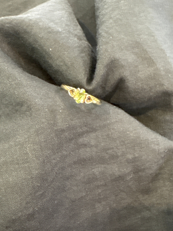 Peridot Heart Ring