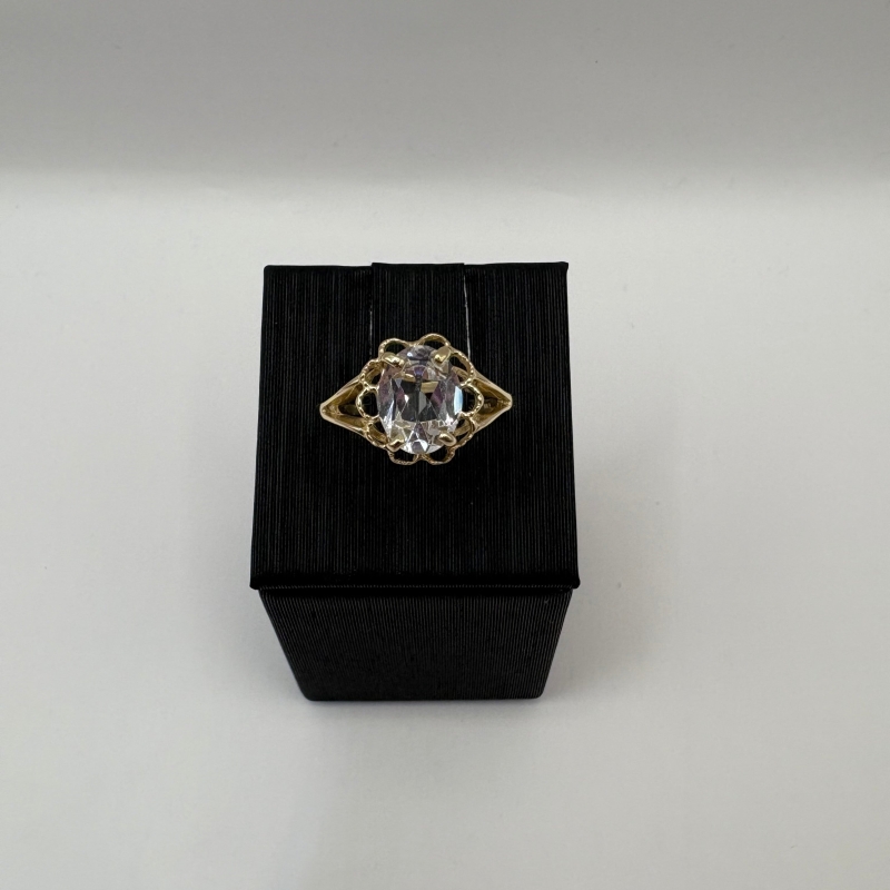 Vintage-Inspired White Topaz Ring