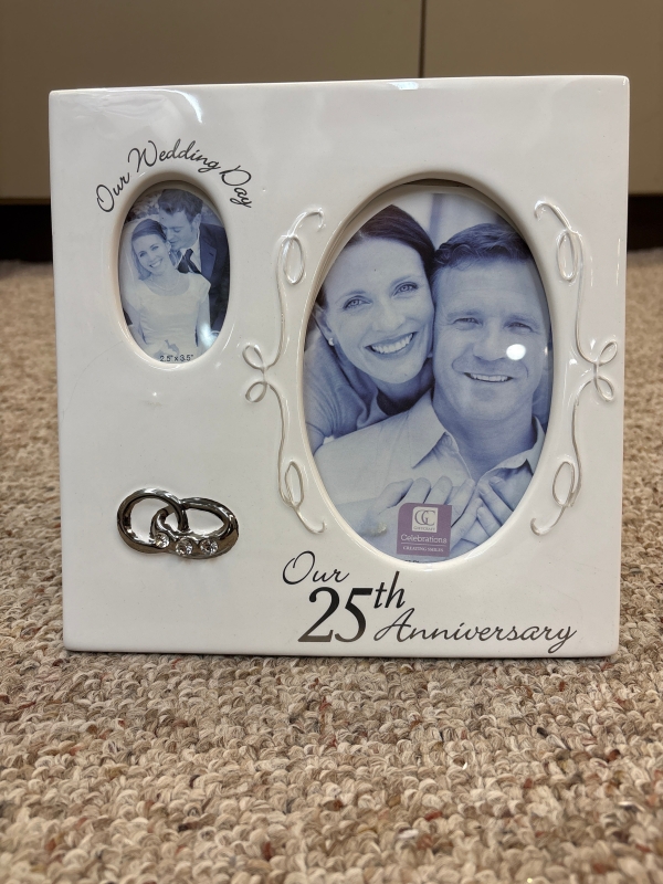 Double Photo 25th Anniversary Frame