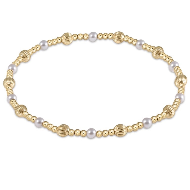 Pearl Dignity Sincerity 4mm Gold Bead Bracelet