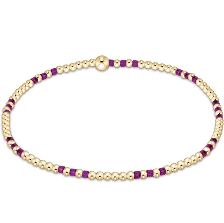 Hope Joy 2mm Bead Bracelet - Fuchsia