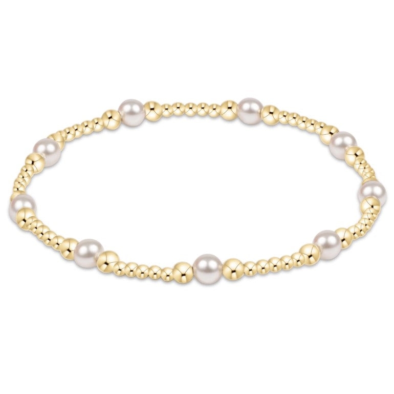 Classic Pearl Purpose 4mm Bead Bracelet