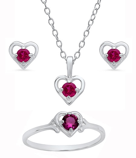 Children's Sterling Silver Birthstone Jewelry, Asst.