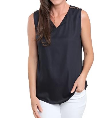 Casey V-Neck Sleeveless Tank Top Blouse