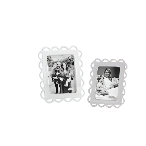 Ceramic Scallop Frame, 2 asst