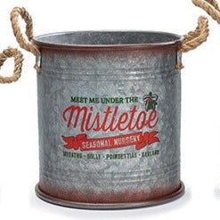 Nested Galvanized Christmas Planter