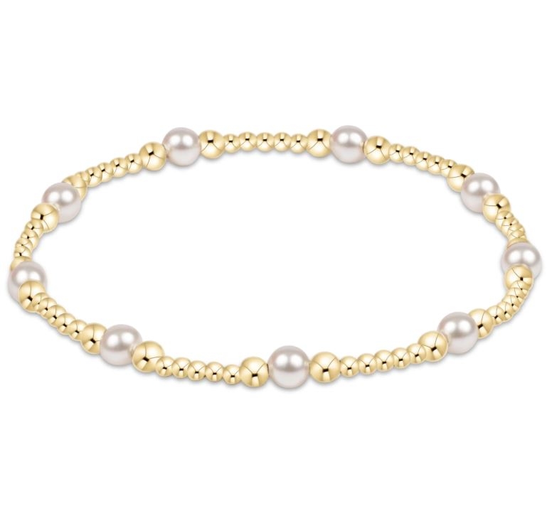 Classic Pearl Purpose 4mm Bead Bracelet