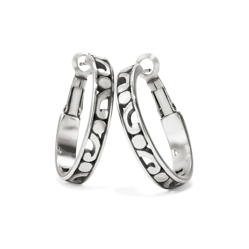 Contempo Small Hoop Earrings- Silver