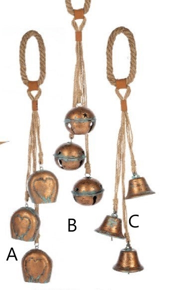 Copper Bell Door Hangers- 2 Asst