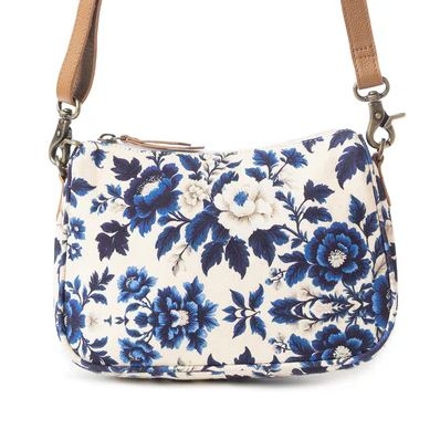 Cottage Rose Crossbody Bag In Blue
