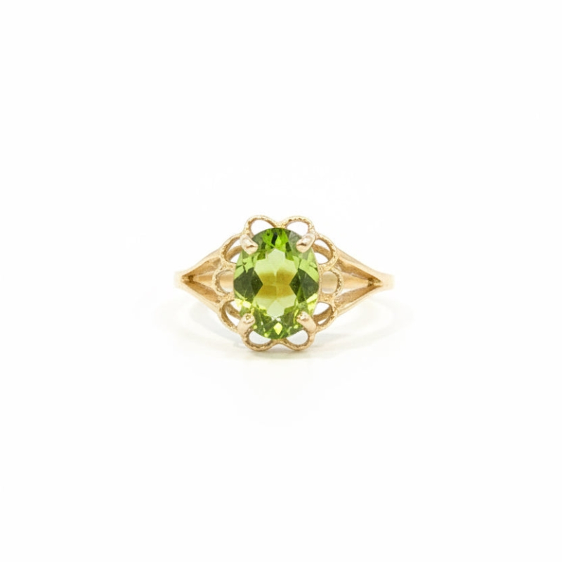 Vintage-Inspired Peridot Ring