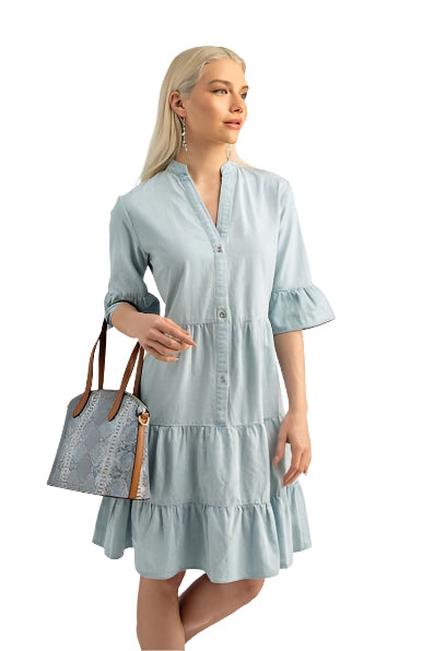 Denim Dress, Light Wash